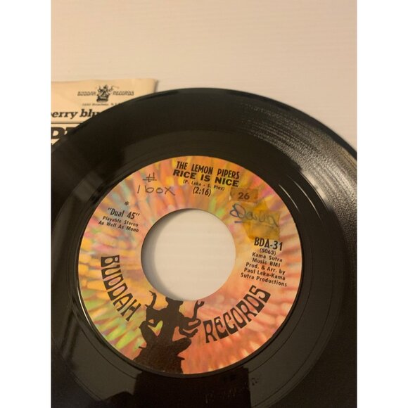 The Lemon Pipers "Rice Is Nice" / "Blueberry Blue" 45 RPM Vinyl Record Buddah Re - Picture 4 of 5